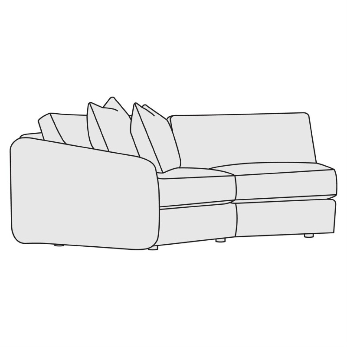 21964f40f9074c853545f8454c5d738c Soleil Fabric Left Arm Loveseat - Image 1