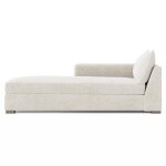 Helena Fabric Left Arm Chaise Without Pillows Wood Foot - Image 6