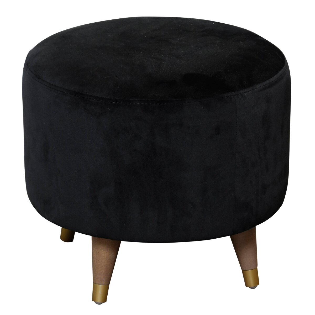 224b6e4a260da2270a89650c1f934fff Saba Ottoman- Black | Black Velvet Fabric On Hardwood - Image 1
