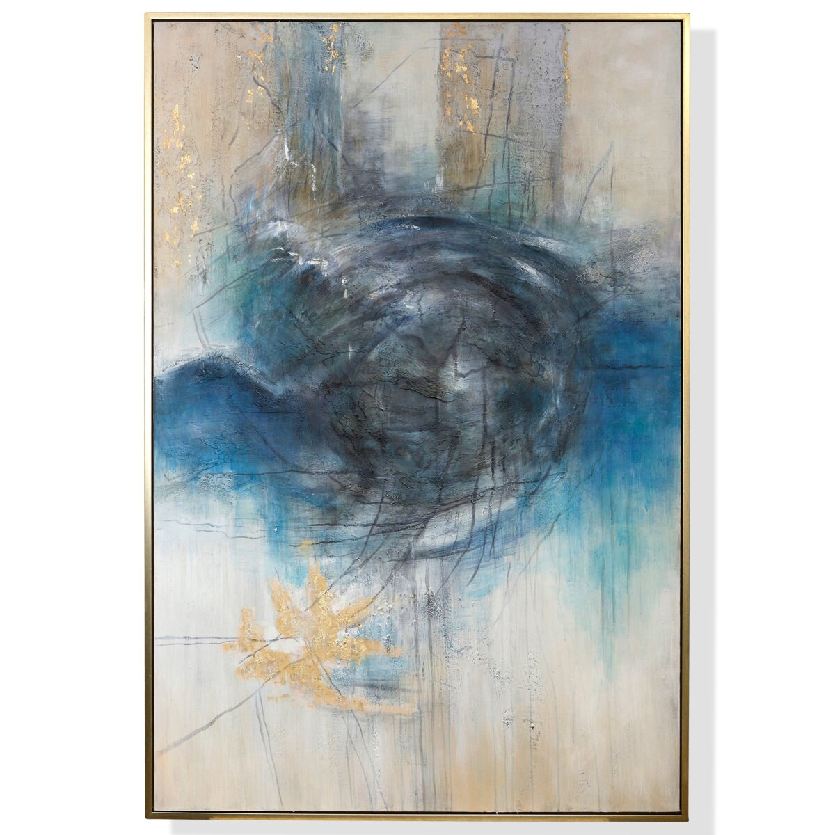 22cbcba7f0f95fd8d9937a3cfd014727 Thunderhead I Framed Art | Hand Painted Abstract | 1.5 Inch Frame - Image 1