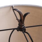 Dalton Antler Table Lamp With Burlap Drum Shade Trimmed In Leather 1 - Image 5