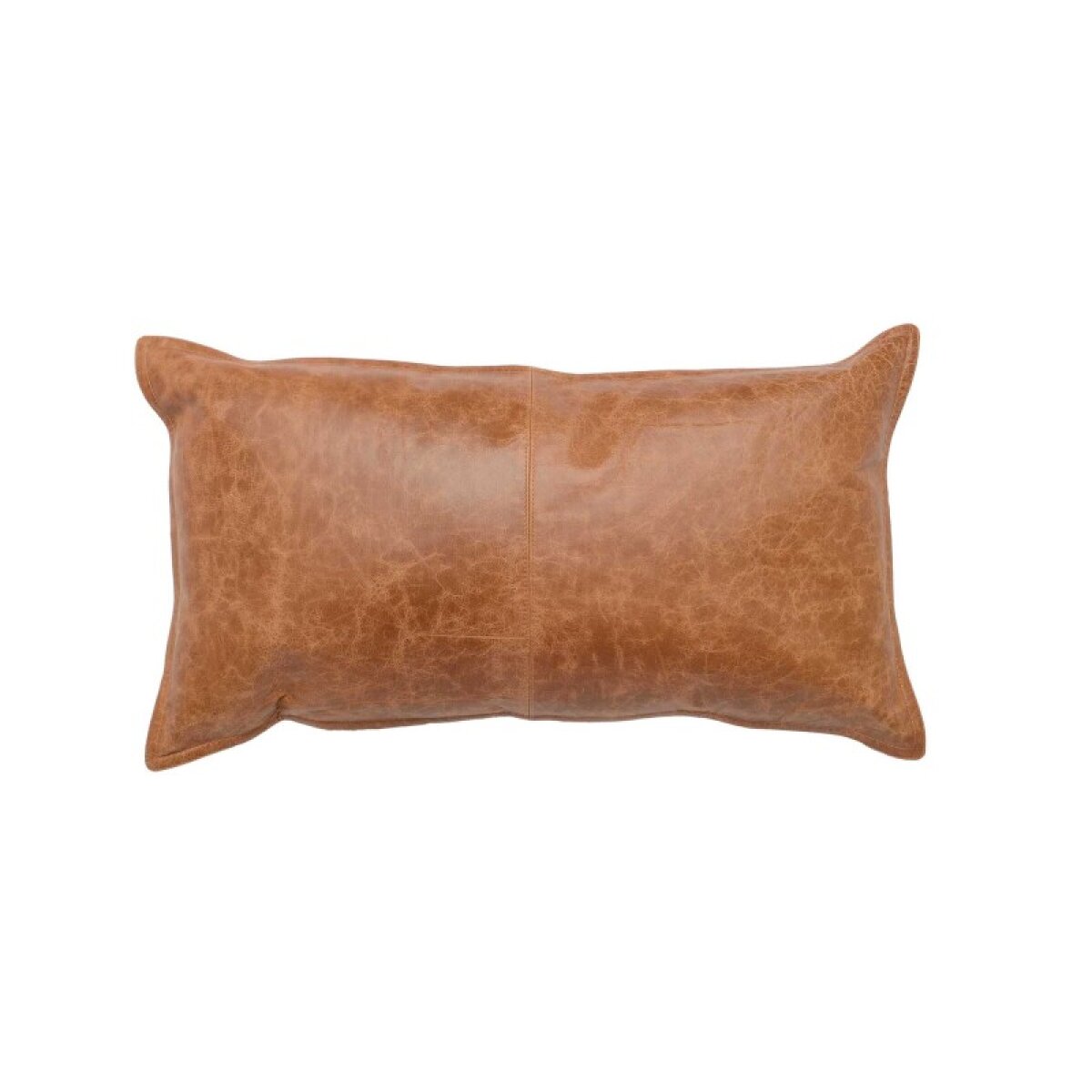22e3a51629880ff0c885bb19b539988a Dumont Leather Chestnut Lumbar Pillow Cover + Insert - Image 1
