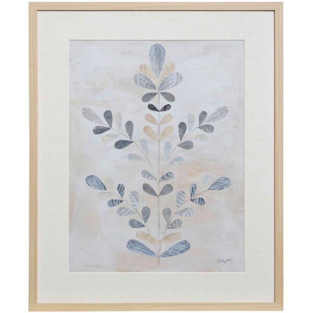 235df345636ae6a6ed9fb52c6a4d563b Neutral Blooms Ii Framed Print Under Glass - Image 1