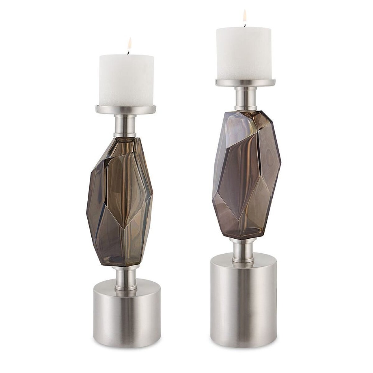 24d75102c51157a79a507e244ae43f8c Ore Candleholders, S/2 - Image 1