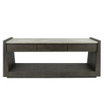 Tori Solid Wood Rectangle Console Table - Antique Gray - Image 4
