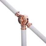 Copper & White Metal Task Adjustable Floor Lamp 40 Watts - Image 5