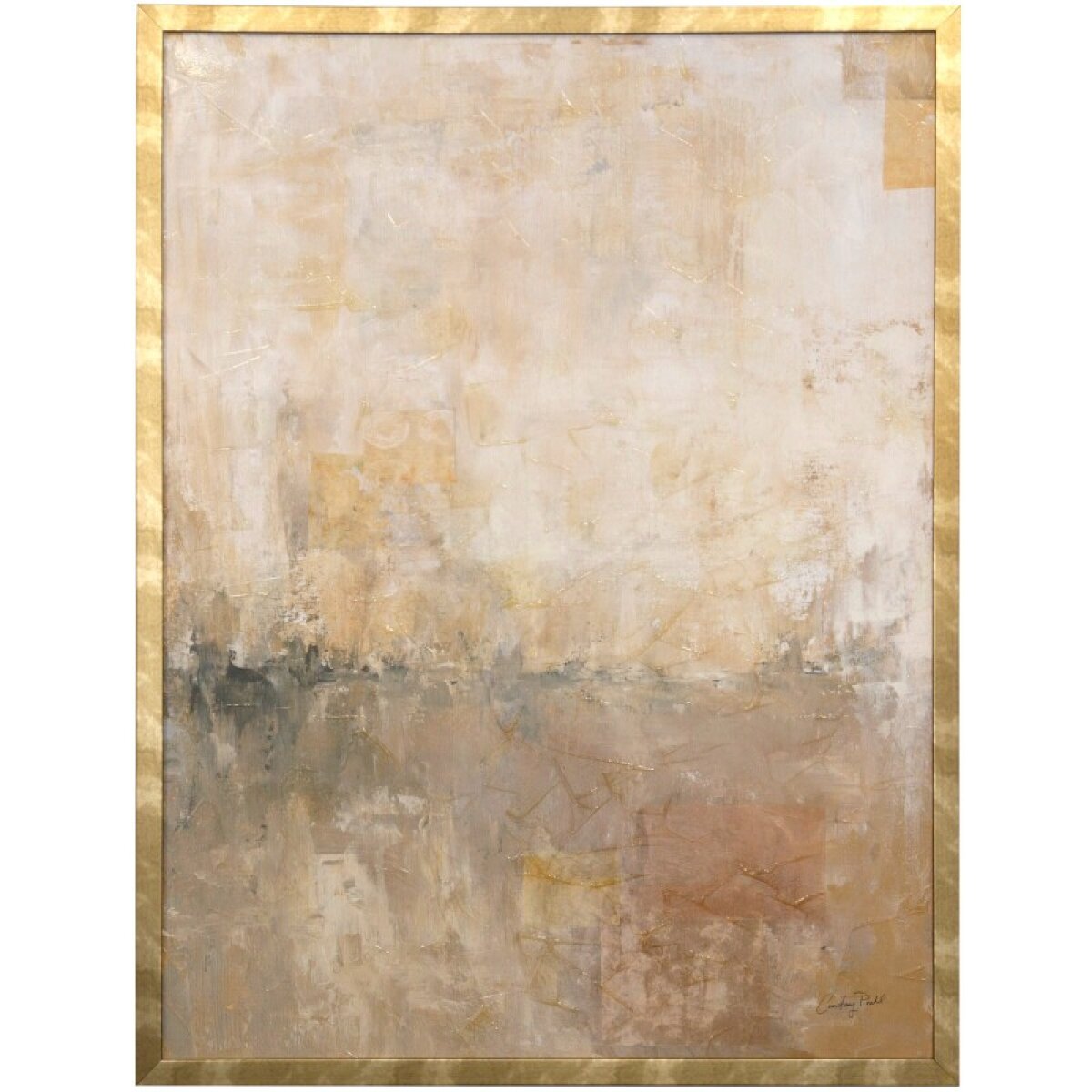 25d3f7ea05827535bcbb618d4fd105d1 Gold Vision Textured Framed Print - Image 1