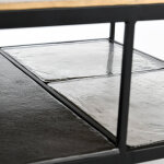 Remmy Cast Aluminum Rectangle Coffee Table - Brass Antique - Image 9