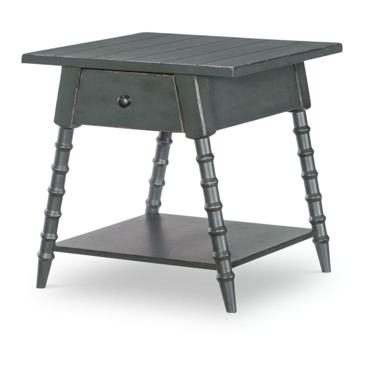 26e014ebd404f79bc2bc5d12280113be Splayed Bobbin Leg 1 Drw End Table - Image 1