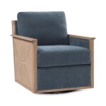 Norman Swivel Accent Chair - Blue