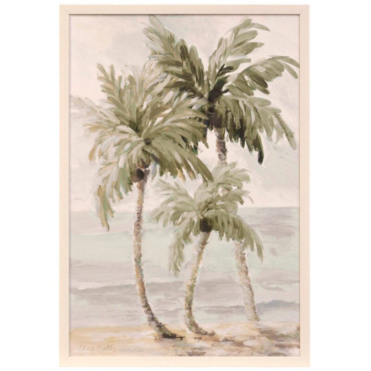 27cab772a95f683ad5e4762f39bf8e63 Palms In Paradise Textured Framed Print - Image 1