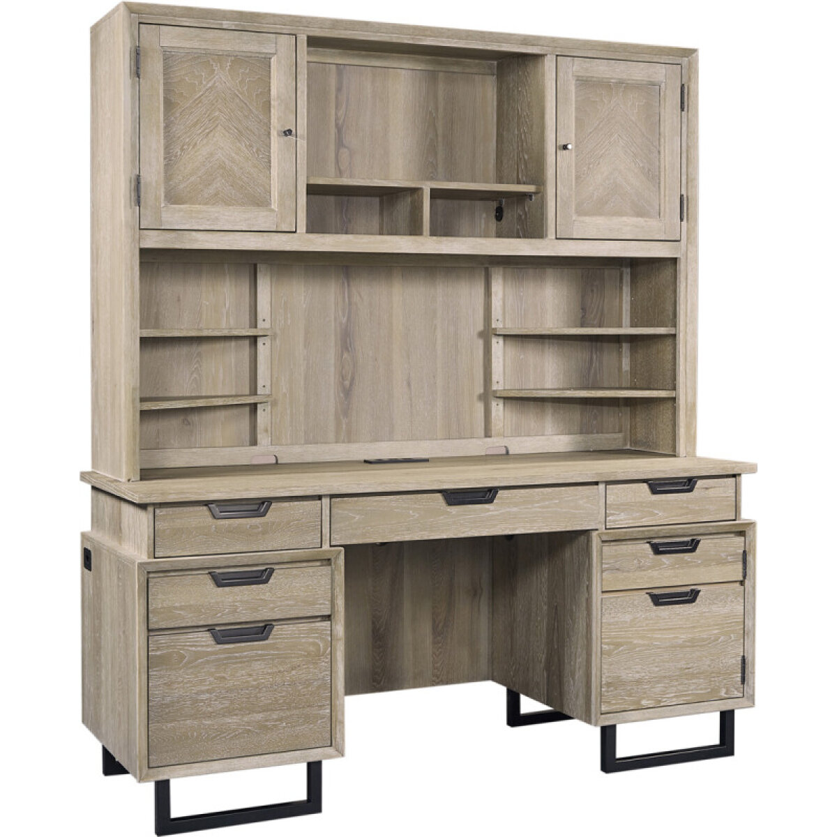 27ce20ed111b9e0784a6b40bfb273193 Harper Point 66" Credenza & Hutch IHPHEGRP1a - Image 1