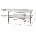 Henzler Coffee Table, Gold - Image 8