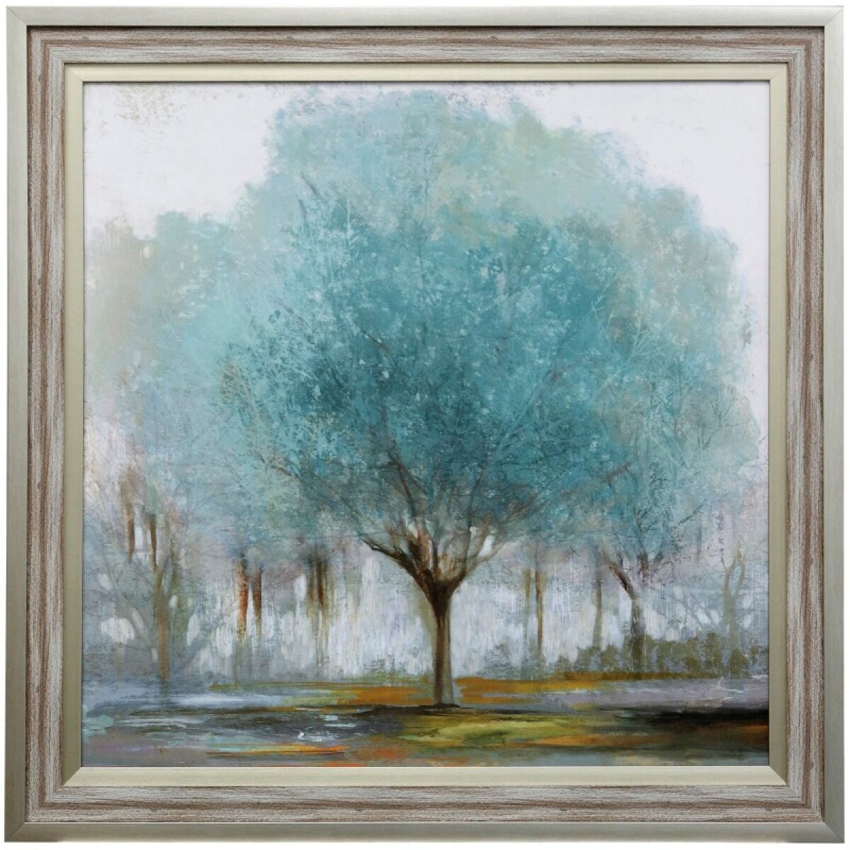 28dad516bdf16bc33cdf40a196ca301f By The Treeside Iv Textured Framed Print - Image 1