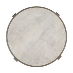 Sonoma Solid Wood Round Coffee Table - Antique White/distressed Gray - Image 4