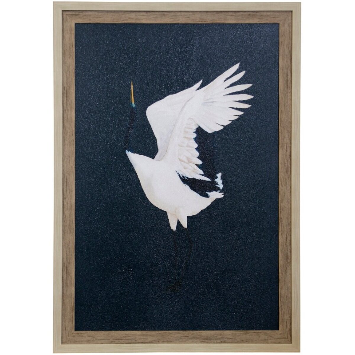 297c309c48fa300ca6005bde9f18a018 Indigo Crane Dance Ii Textured Framed Print - Image 1
