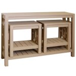 Cappuccino Console Table Set Cappucino 3 Piece Wooden Console Table Set - Image 7