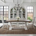 River Place 5 Piece Trestle Table Set