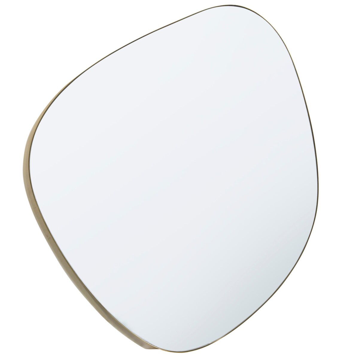 2a2360c590513fc71c646ab150430082 Meza Mirror- Brass | Polished Brass Finish On Steel Frame| Plain Glass Mirror - Image 1