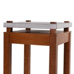 Cement Gray & Zebra Cherry Norman Wyatt Home Plant Stand - Image 4