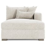 Helena Fabric Right Arm Chaise Wood Foot - Image 4