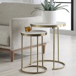 Aragon Nesting Tables, S/2, White - Image 4