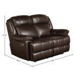 Eclipse - Florence Brown Power Loveseat - Image 3