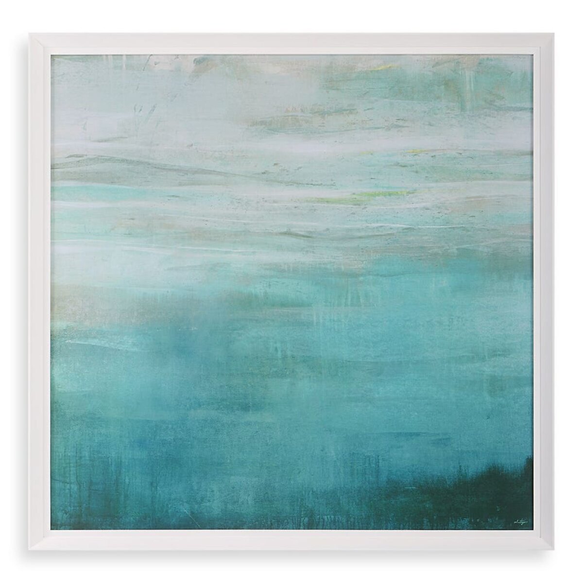 2c1f6c917812bc52b4a1ec1b6844ba89 Cancun Teal Framed Print - Image 1
