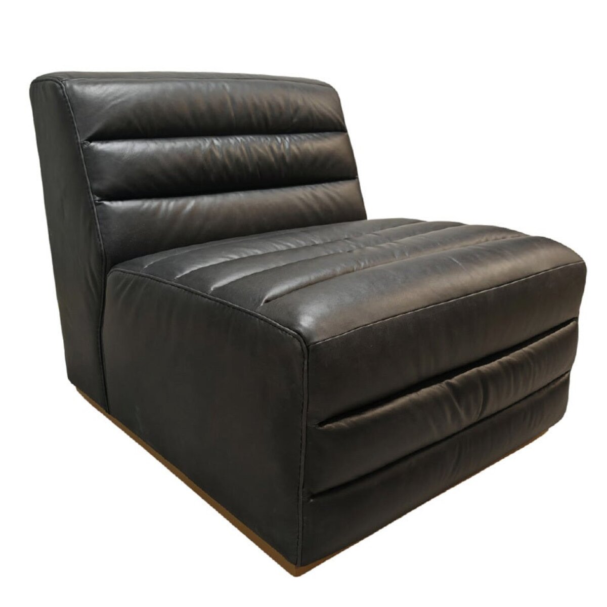 2c29e330d1d3b7499b3edd710f23e35f Bianca Side Chair | Black Anthracite Top Grain Italian Leather With Platinum Finished Metal Base - Image 1