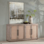 Jensen Solid Wood 4dr Cabinet - Meadow Taupe - Image 10