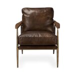 Christopher Leather Club Chair - Truffle Brown - Image 3