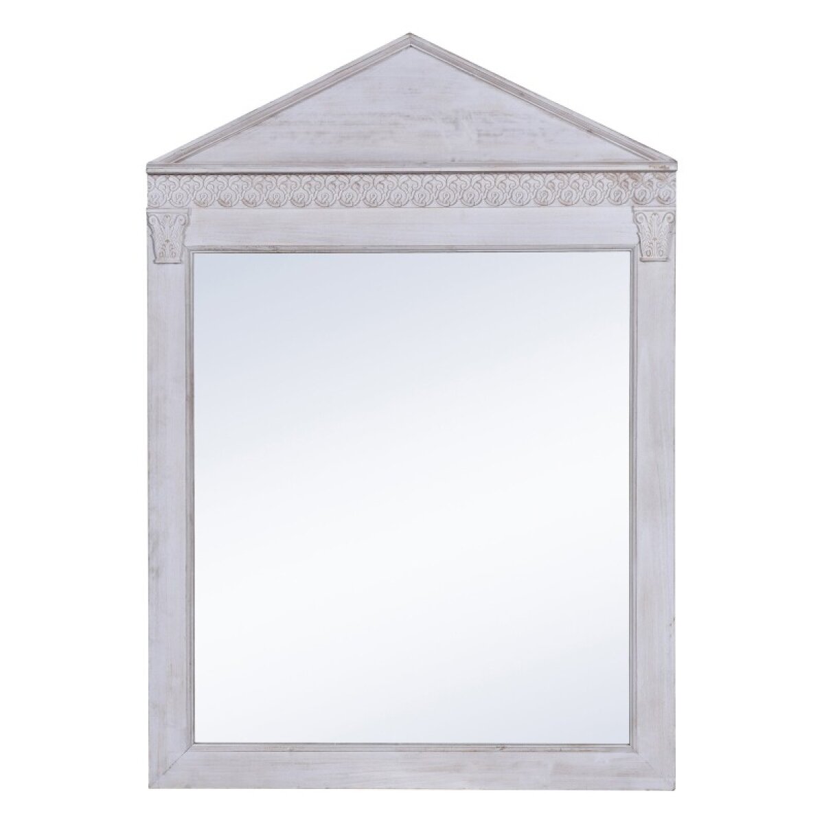 2d0abf47e1230ea31a6a99e5aff7ffac Dann Foley Lifestyle White Crackle Wood Framed Mirror - Image 1