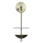 Bronze & Brass Steel & Acrylic Wall Mount Lamp With Diffuser