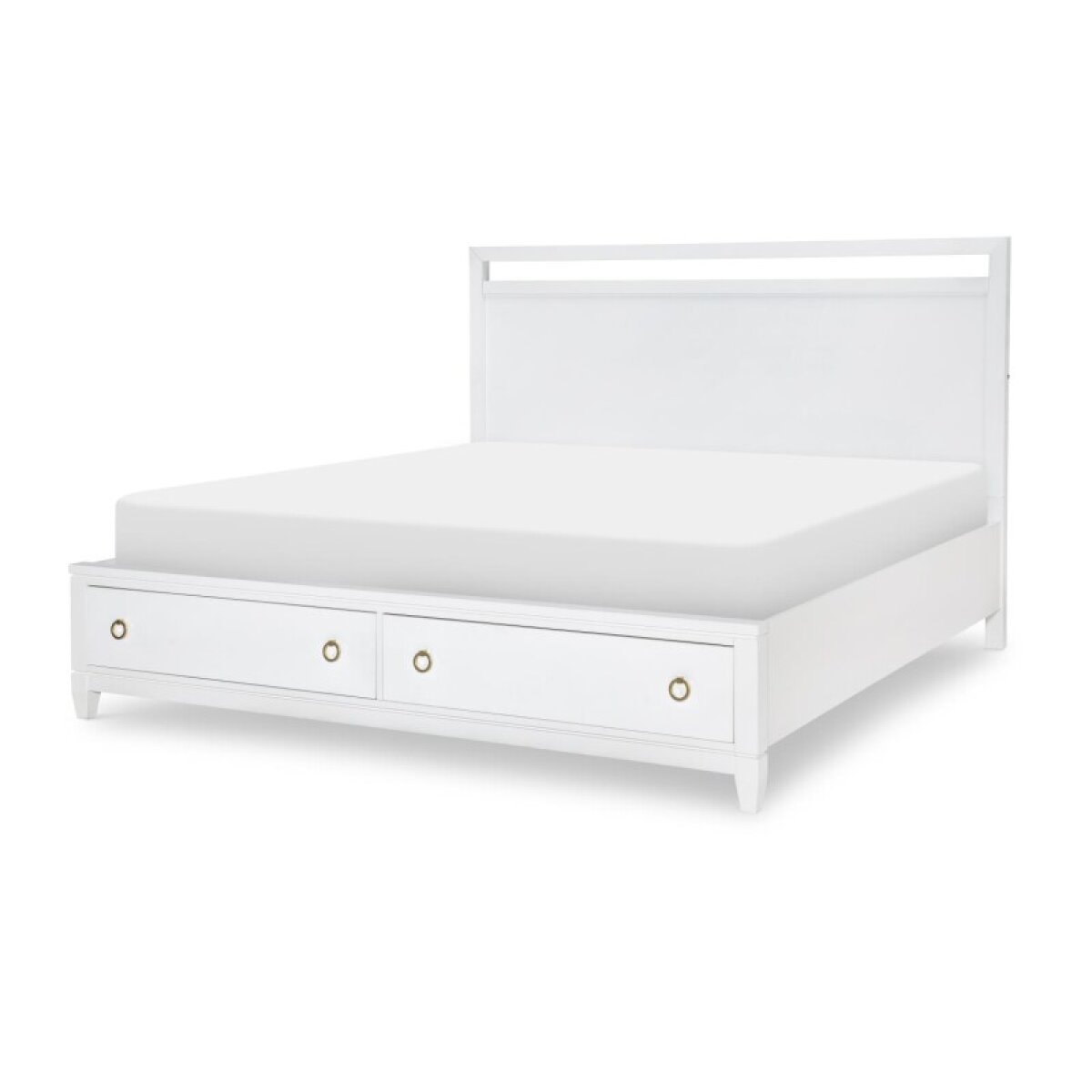 2d38bbfc4148dea4a4c724ee37398aea Complete Panel Bed W Storage Queen White Finish White Finish 5/0 - Image 1