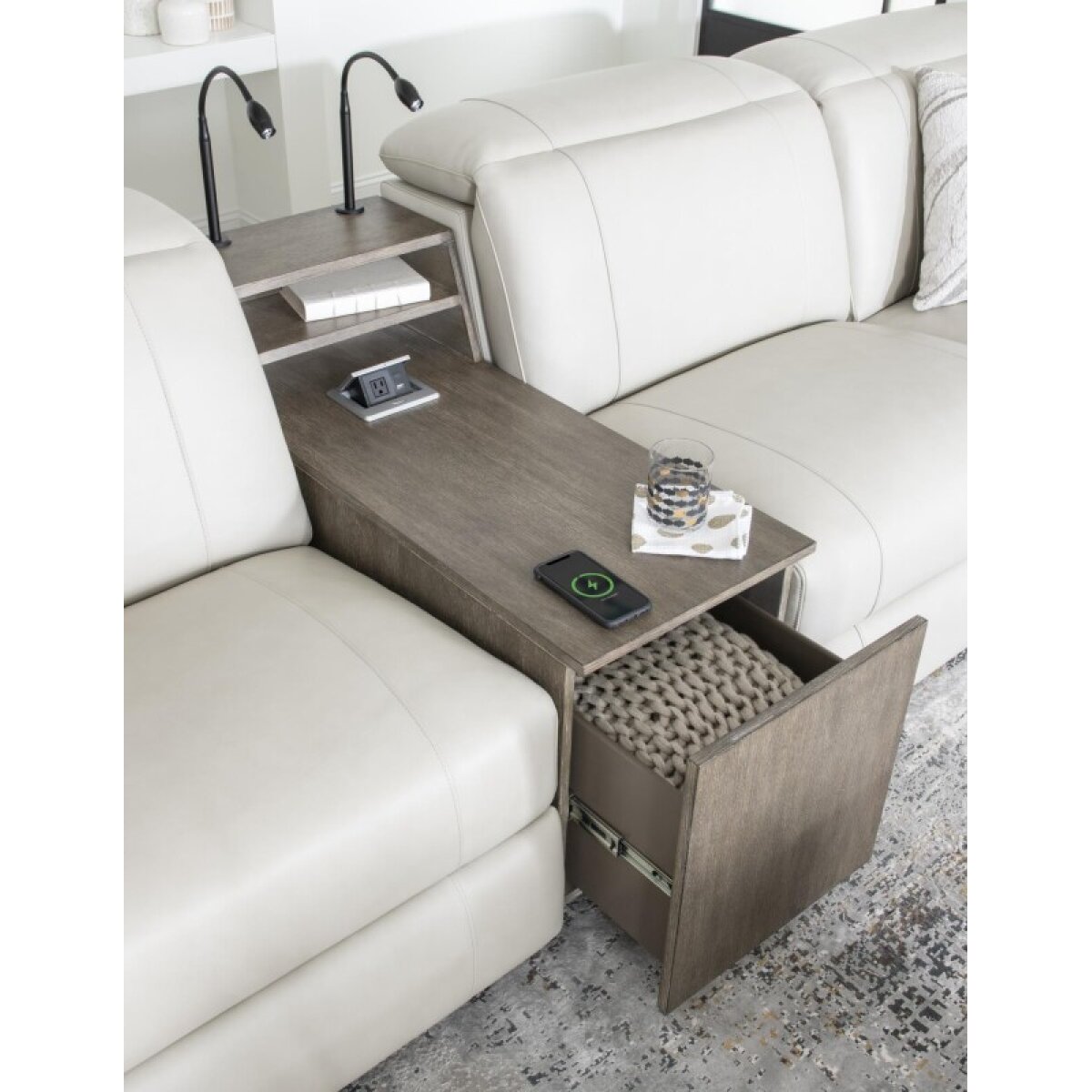 2d43a7cdd17cb4f6645b67bc51f3a502 Wood Bookcase Console - Image 1