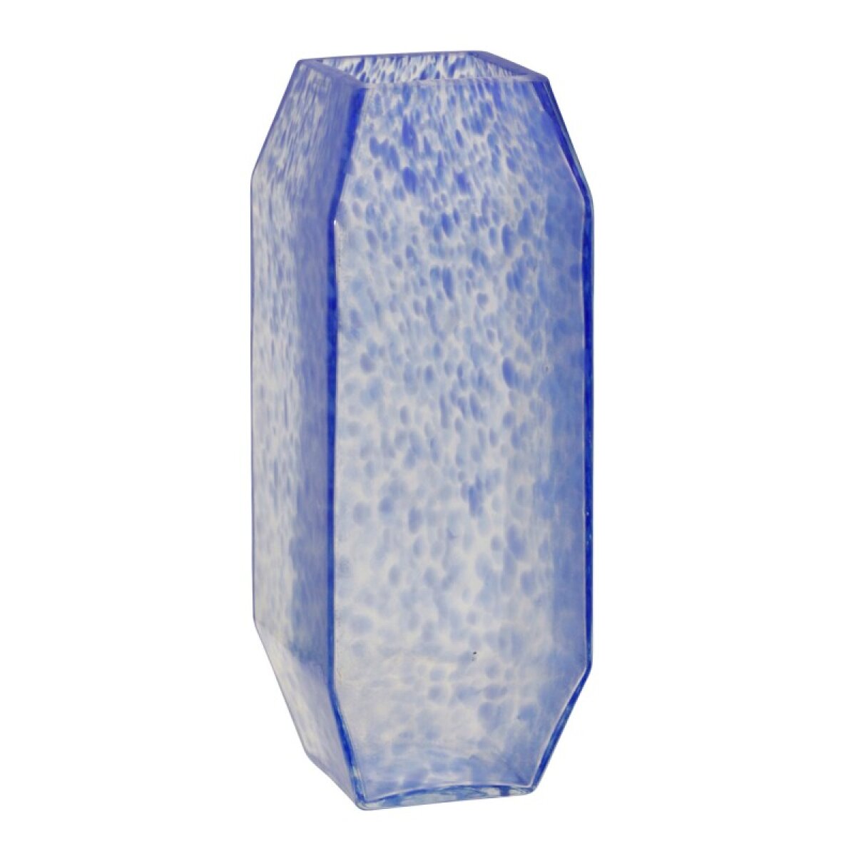 2d607cac06a81eb82979b952cb320e7e Graniglia Blue Transparent Rubic Vase - Image 1