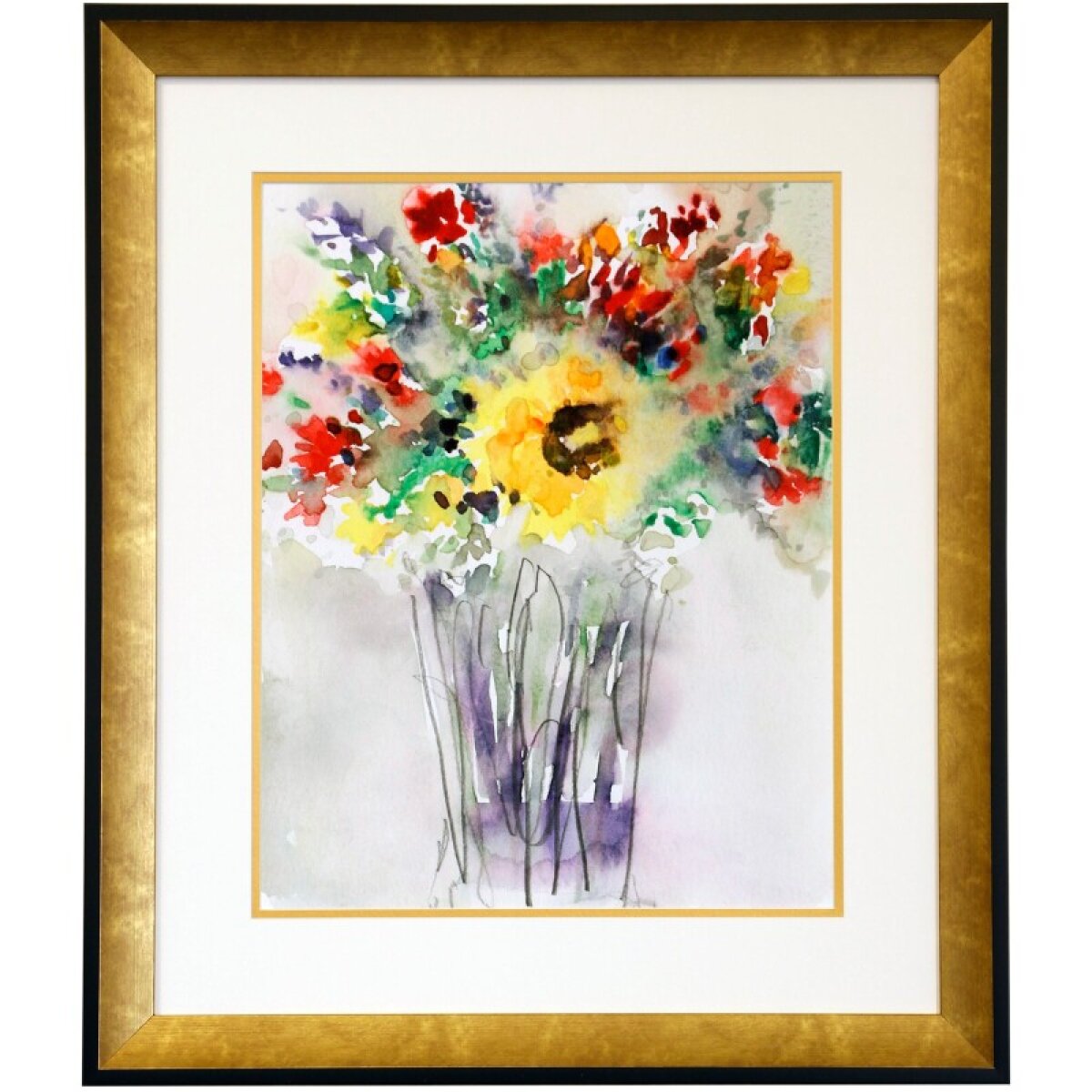 2d8f99e097c3c61720d9576659e684ea Fancy That Bouquet Ii Framed Print Under Glass - Image 1