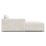 Helena Fabric Left Arm Chaise Without Pillows Wood Foot - Image 3