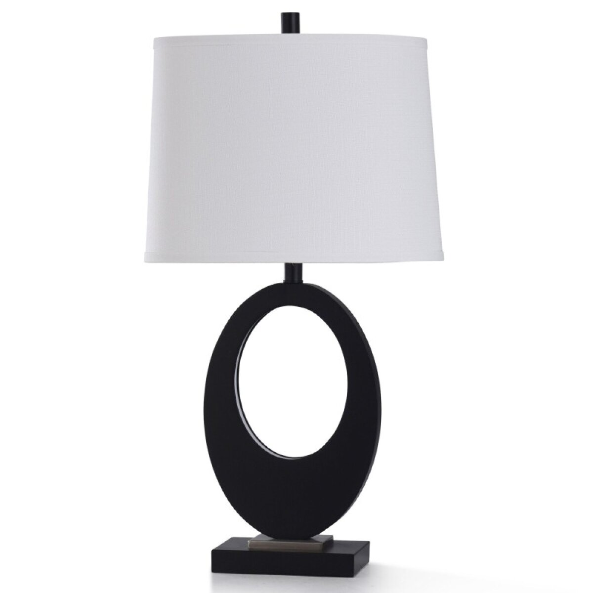 2e4c0c111c9942f5d610e5949fc181b8 Fabian Table Lamp Oval Shaped Table Lamp With Brushed Steel Base Usb 110 Port Inner R - Image 1