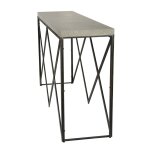 Concrete Gray And Ebony Norman Wyatt Home Zigzag Console Table Mdf Top - Image 3
