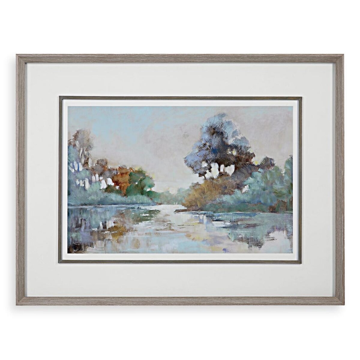2e8f6fff9b3cc7c30efa0e8e06276dba Morning Lake Framed Print - Image 1