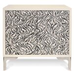 Serpentine Cabinet Off White And Bone Grey Mosaic Cabinet Double Doors