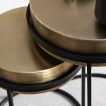 Hudson Textured Brass Nesting Tables - Image 6