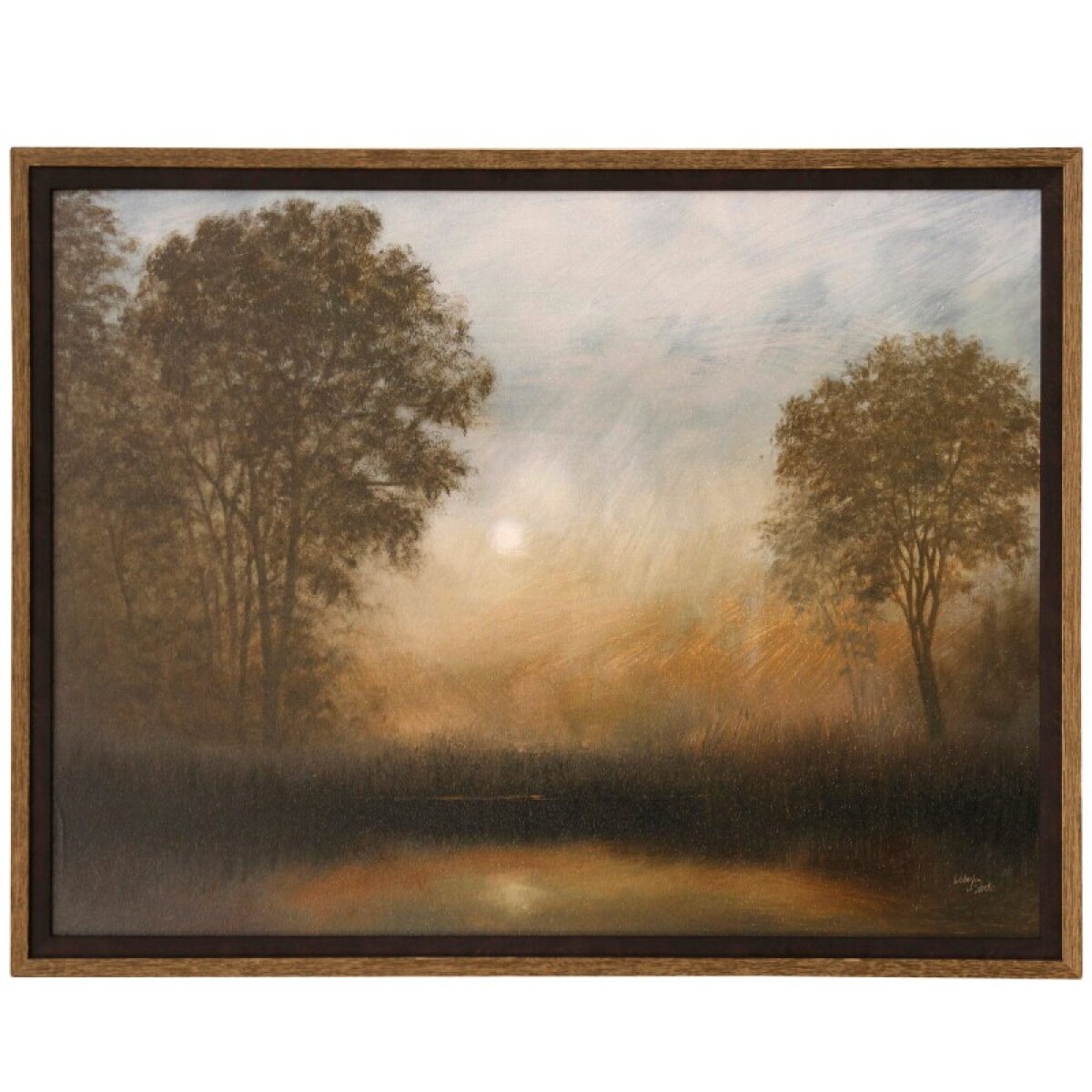 2f6c507f754ed3fb33d09cf5a87e53f1 Moon At Dusk Textured Framed Print - Image 1