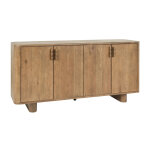 Tacoma Solid Wood 4dr Sideboard - Tawny Brown