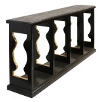 Ebonized Black & Gold Large Balluster Console - Image 3