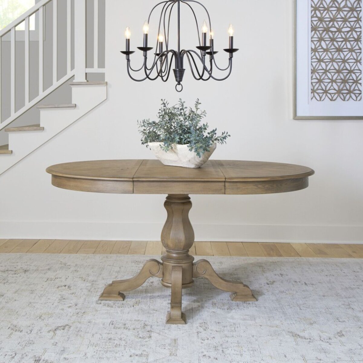 3134916bf484dd372fdd85dba7eb8bac Magnolia Manor Pedestal Table Set - Image 1