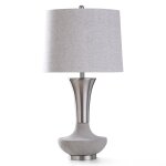 Dante Silver Table Lamp Genie Design Concrete And Metal Base Table Lamp With Metal Base