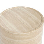 Mckenna Outdoor Round End Table - Travertine - Image 3