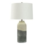 Tabby Sage Ceramic Table Lamp